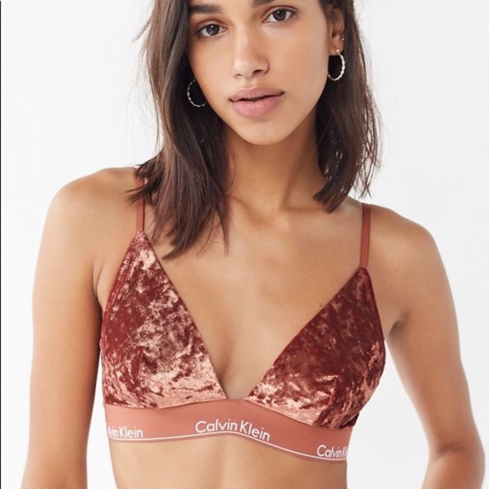 Small Calvin Klein Velvet Bralette (UO exclusive)